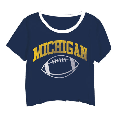 MICHIGAN GAMEDAY CROPPED TEE